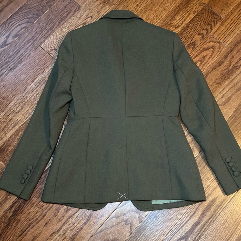 Talbots Khaki Green Blazer with Notched Lapel Size 2P - Picture 2 of 9